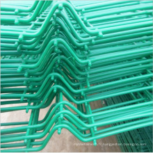 3D Security Fence Panels Green PVC-coated Welded Fence Panel